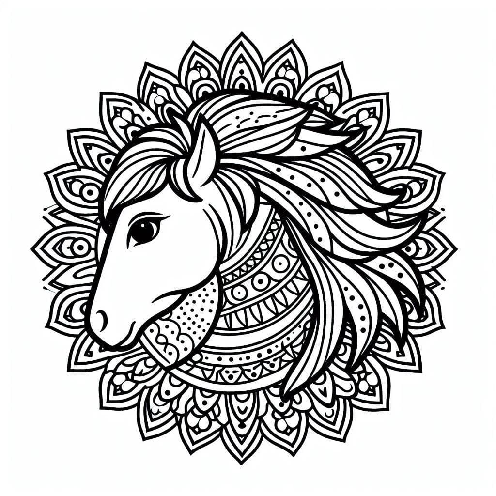 Mandalas Cheval 7